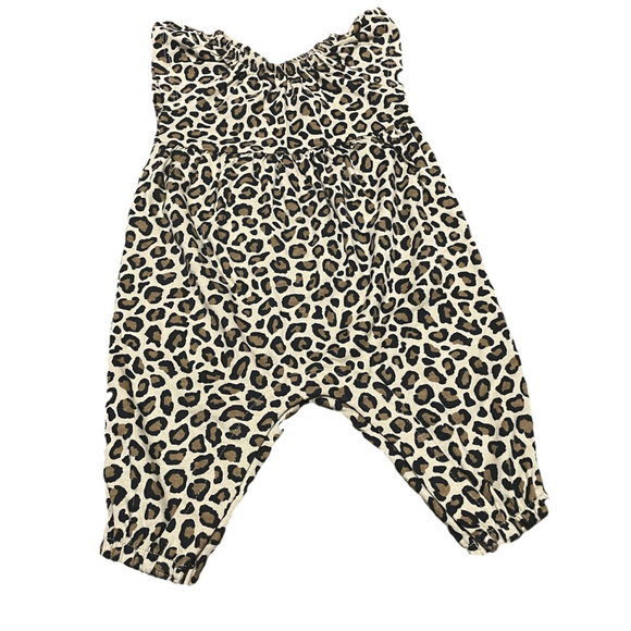 Old Navy Other - 0-3 Months Infant Girls Cheetah On Piece Long Pants Romper
